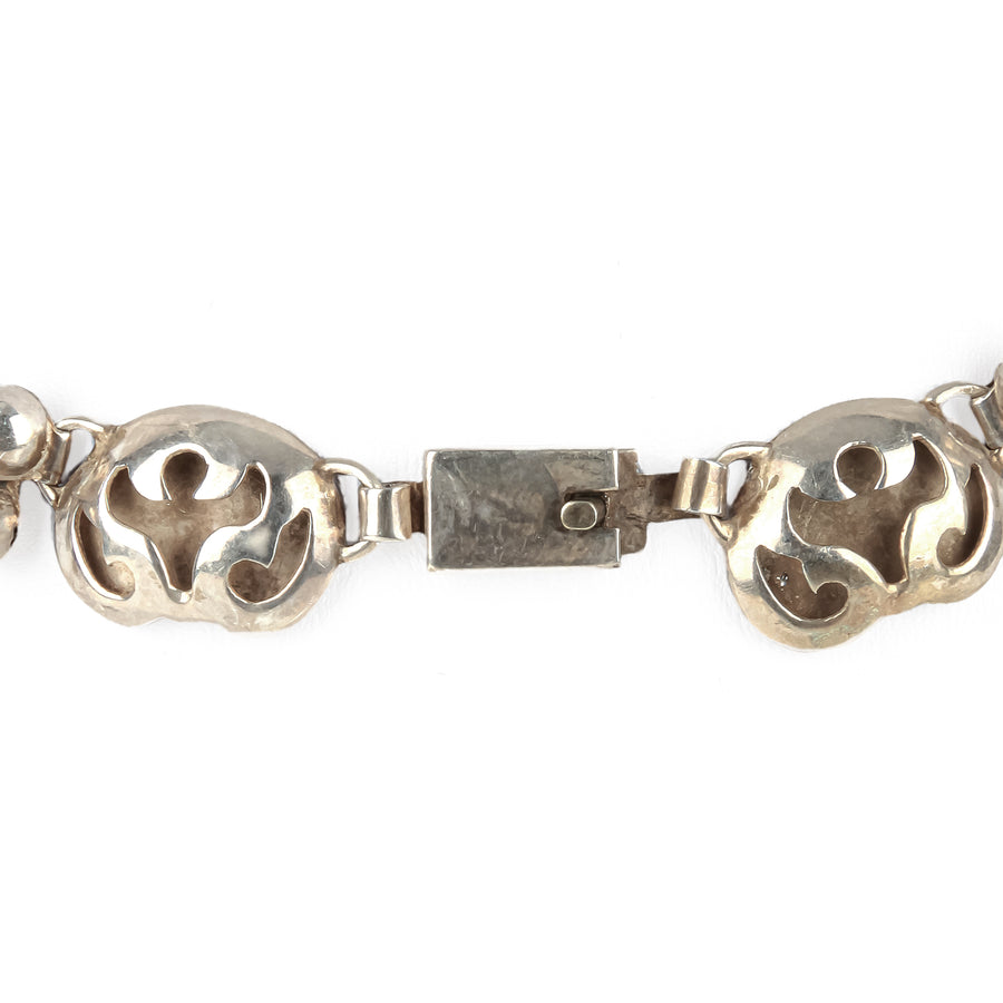 TAXCO Sterling Silver Vintage Angel Shadow Box Necklace
