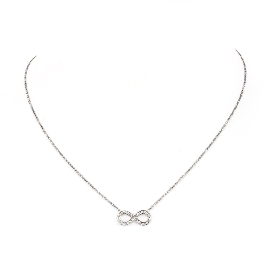 TIFFANY & CO. Platinum Diamond Infinity Necklace