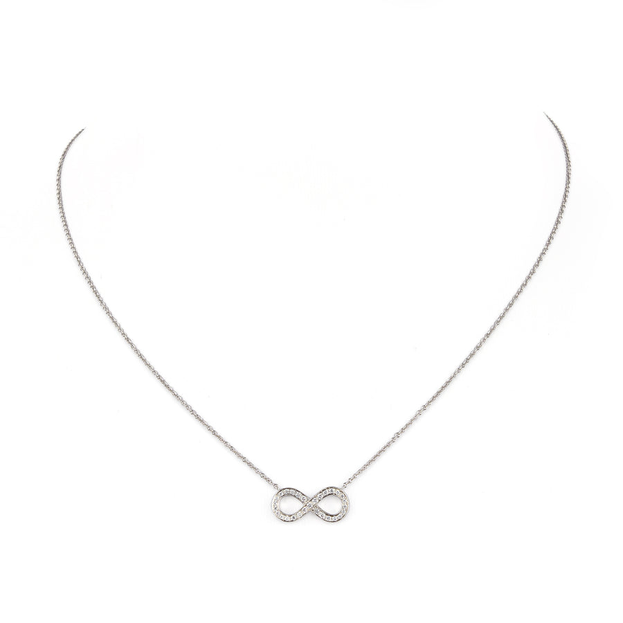 TIFFANY & CO. Platinum Diamond Infinity Necklace
