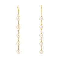 TIFFANY & CO. Yellow Gold Pearls by the Yard Drop Earrings