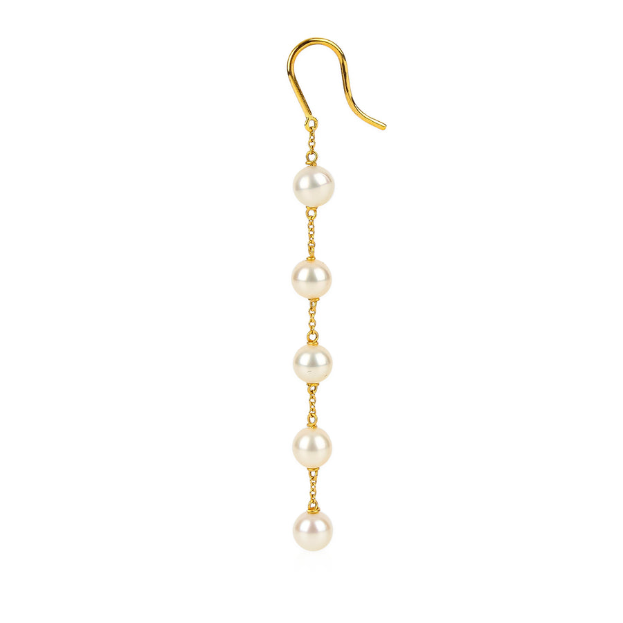 TIFFANY & CO. Yellow Gold Pearls by the Yard Drop Earrings