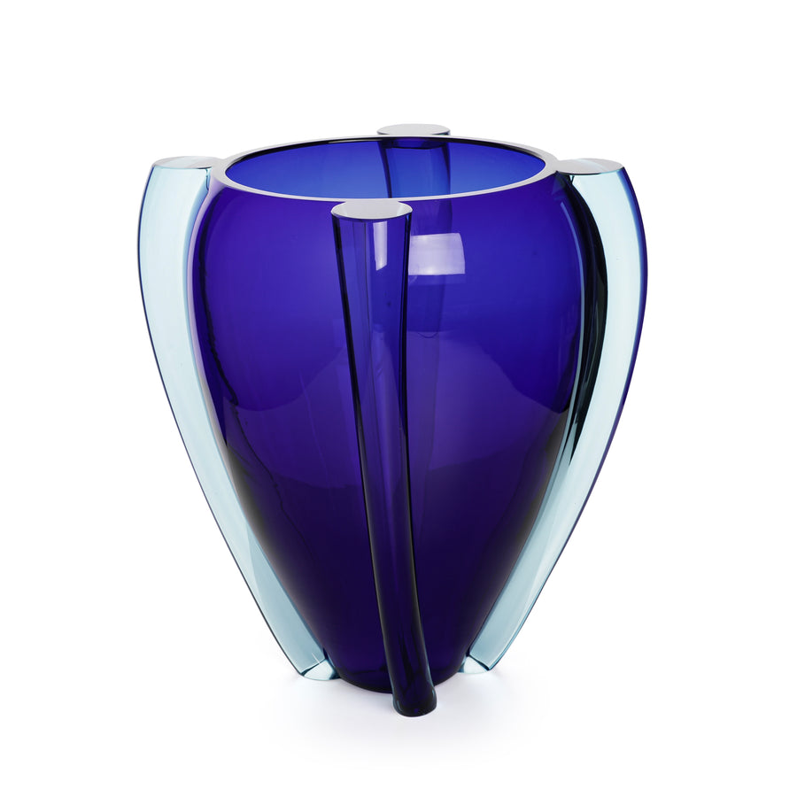 TINA AUFIERO For Venini Murano Glass 'Alboino' Vase - Blue