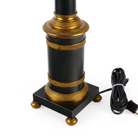Vintage Brass & Ormolu Column Table Lamps - Set of 2