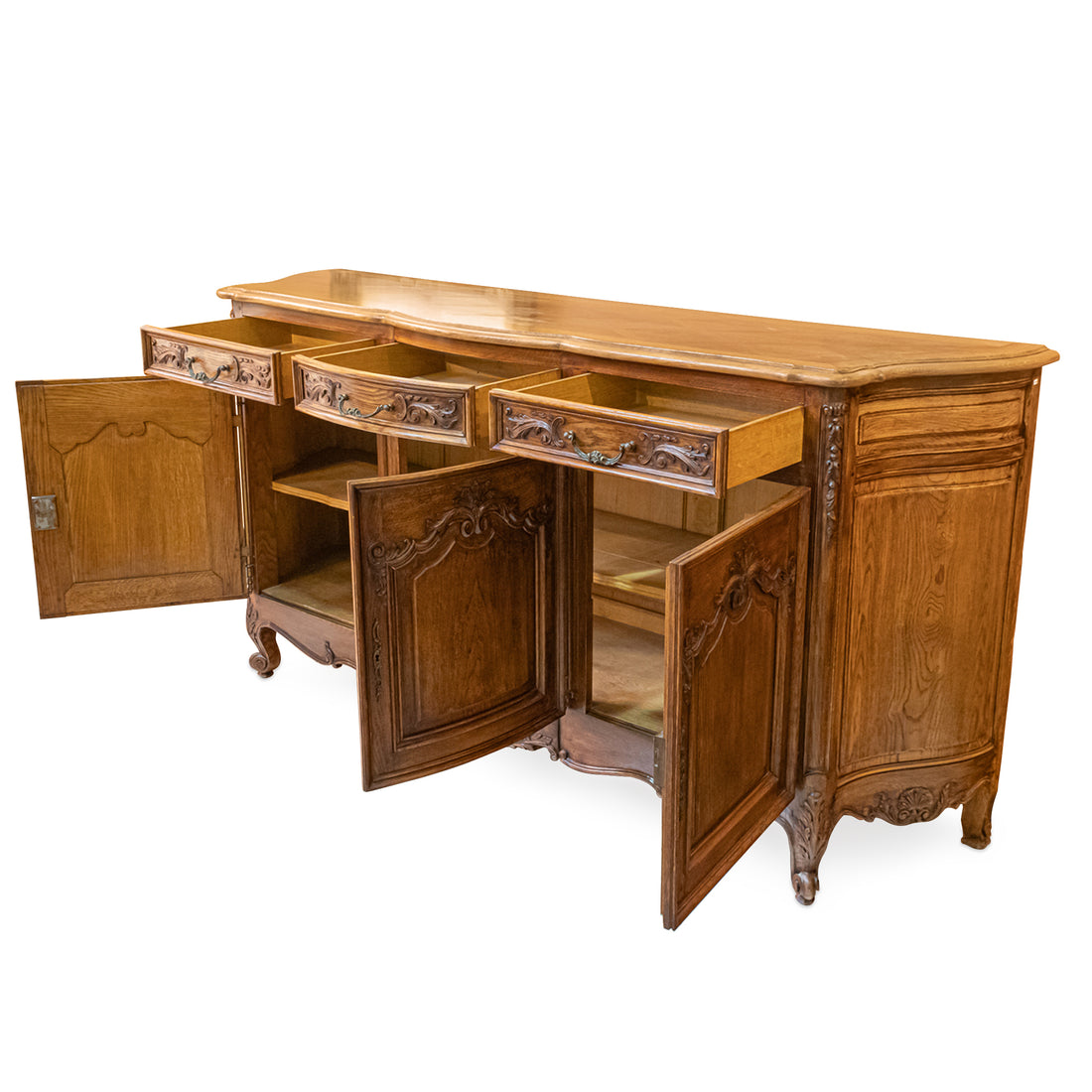 Vintage Carved Oak Buffet