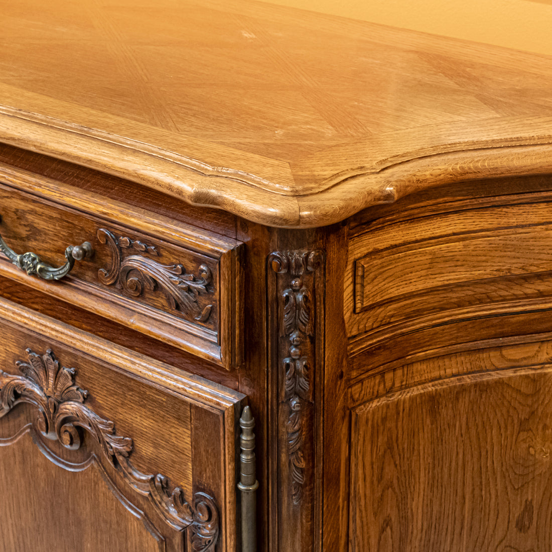 Vintage Carved Oak Buffet