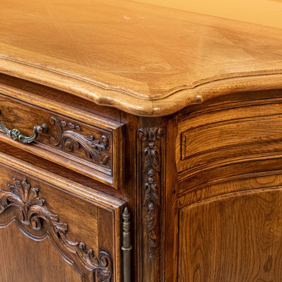 Vintage Carved Oak Buffet
