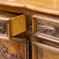 Vintage Carved Oak Buffet