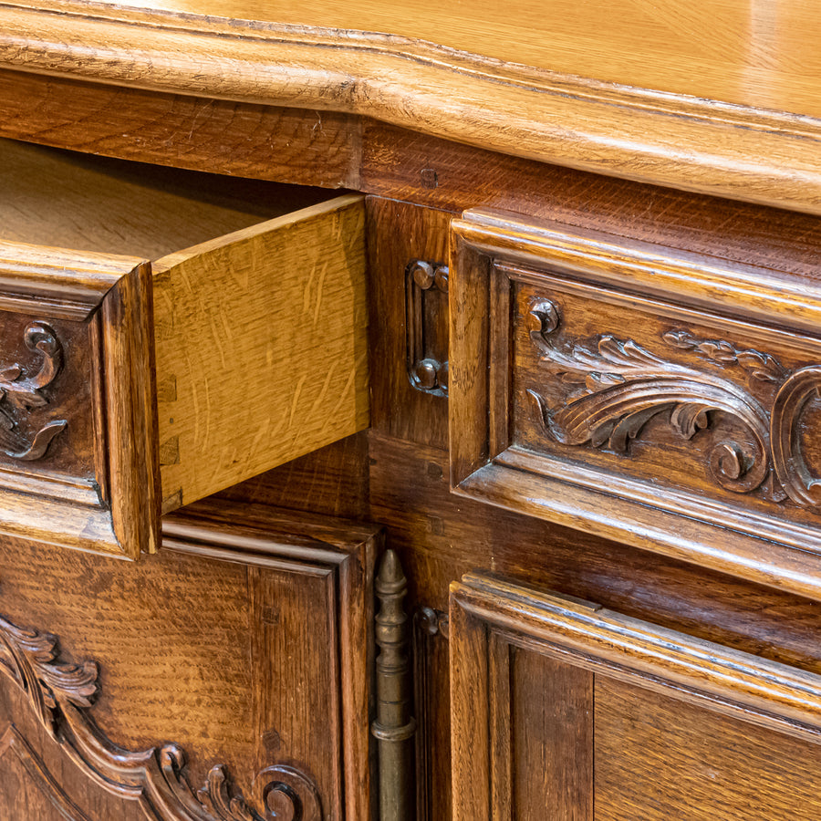 Vintage Carved Oak Buffet