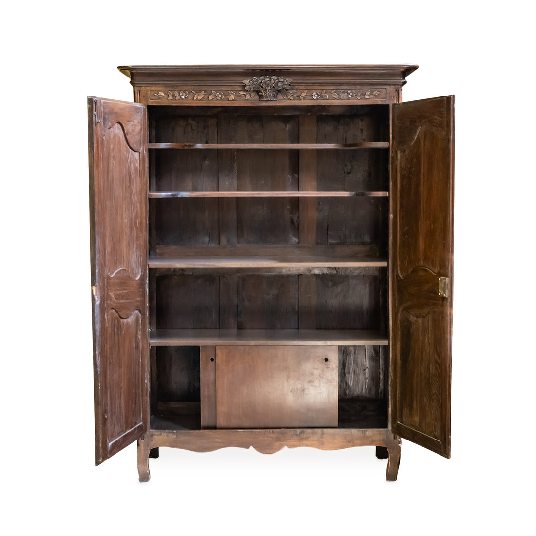 Vintage Louis Style Oak Armoire