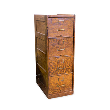 Vintage Oak Filing Cabinet