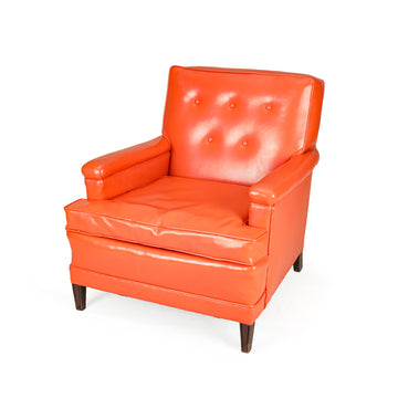 Vintage Orange Vinyl Armchair