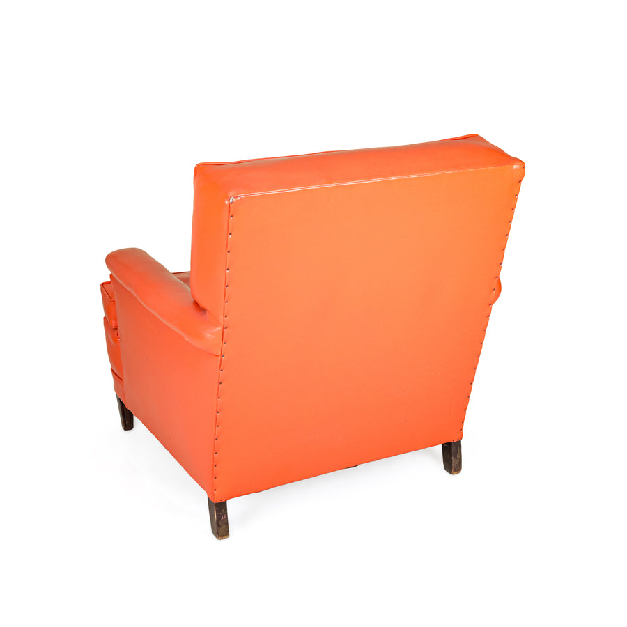 Vintage Orange Vinyl Armchair