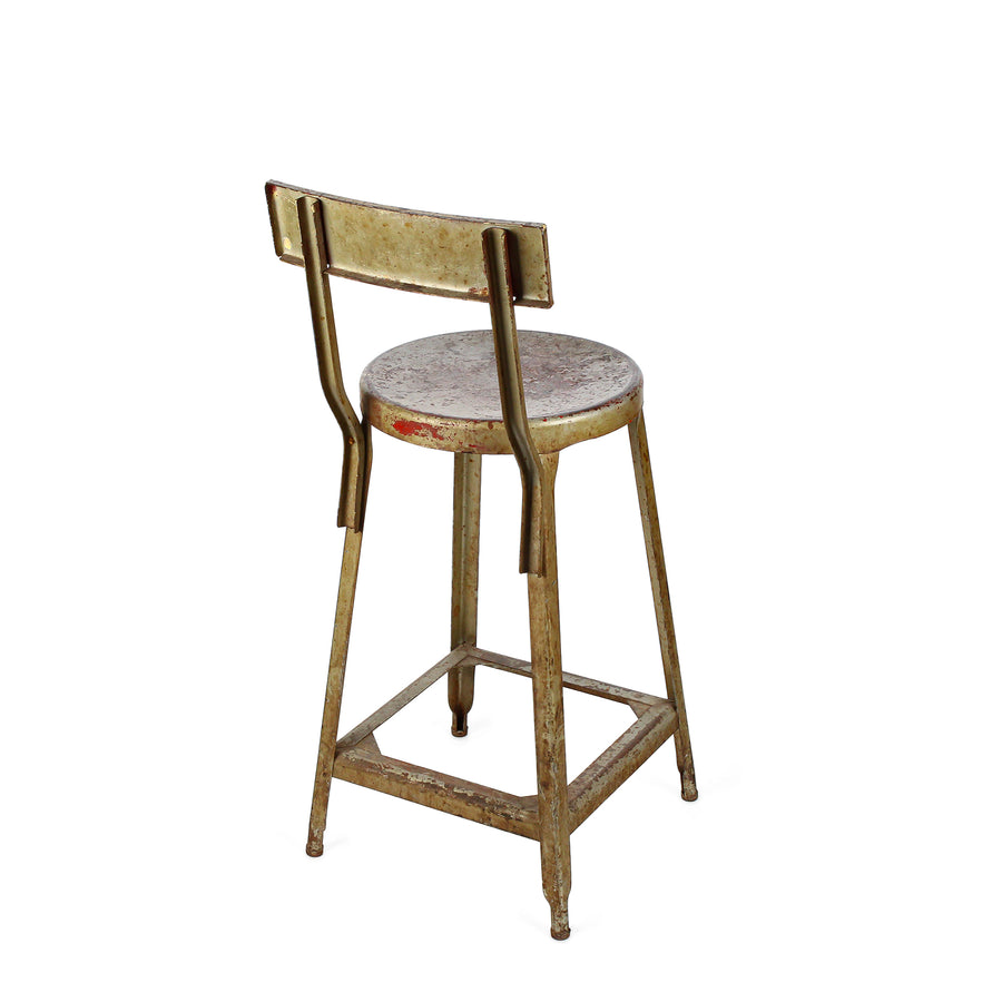 Vintage Painted Steel Stool