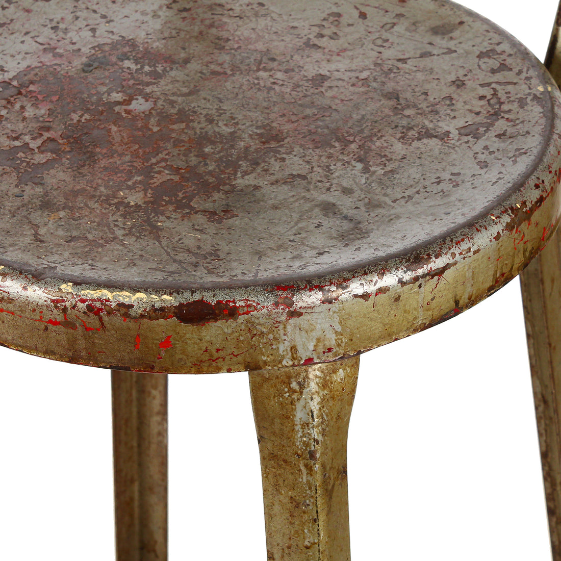 Vintage Painted Steel Stool