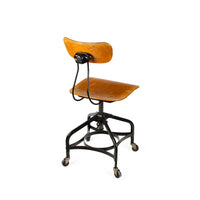 Vintage Plywood & Steel Drafting Chair