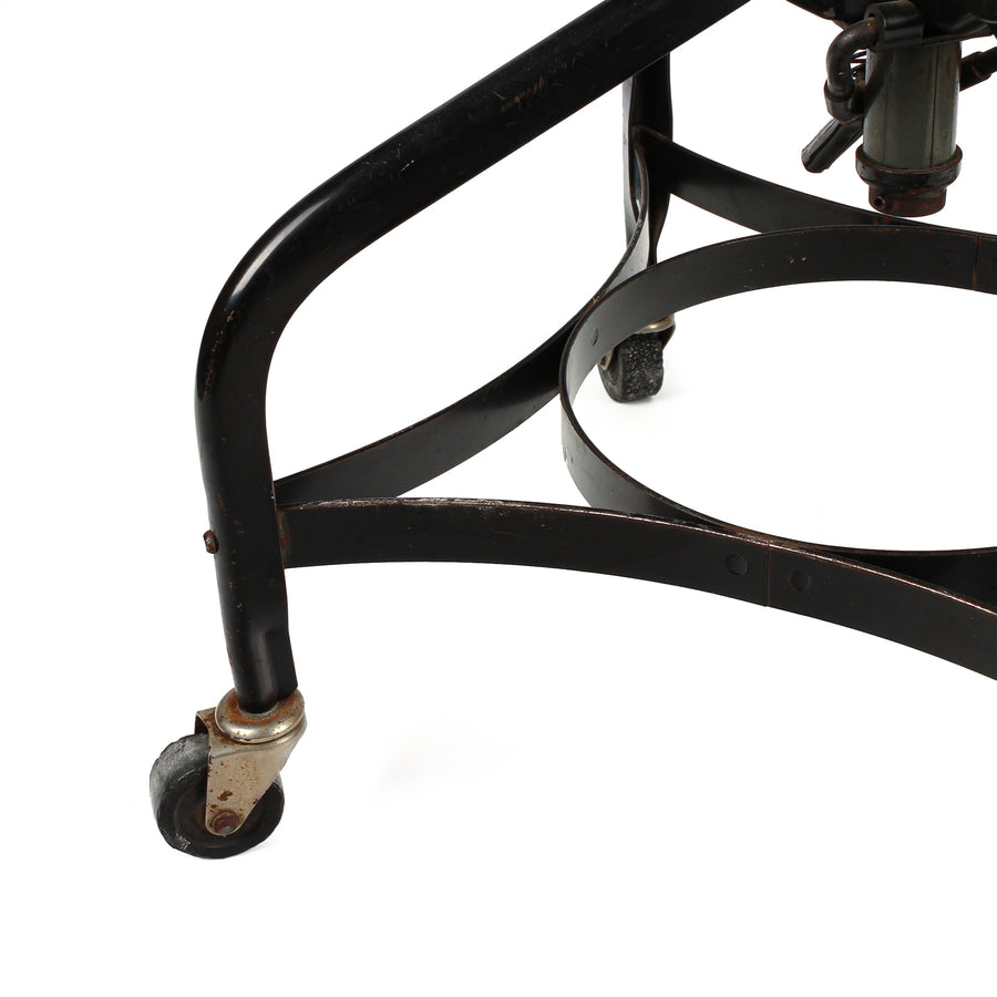 Vintage Plywood & Steel Drafting Chair