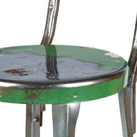 Vintage Steel Stool - Green