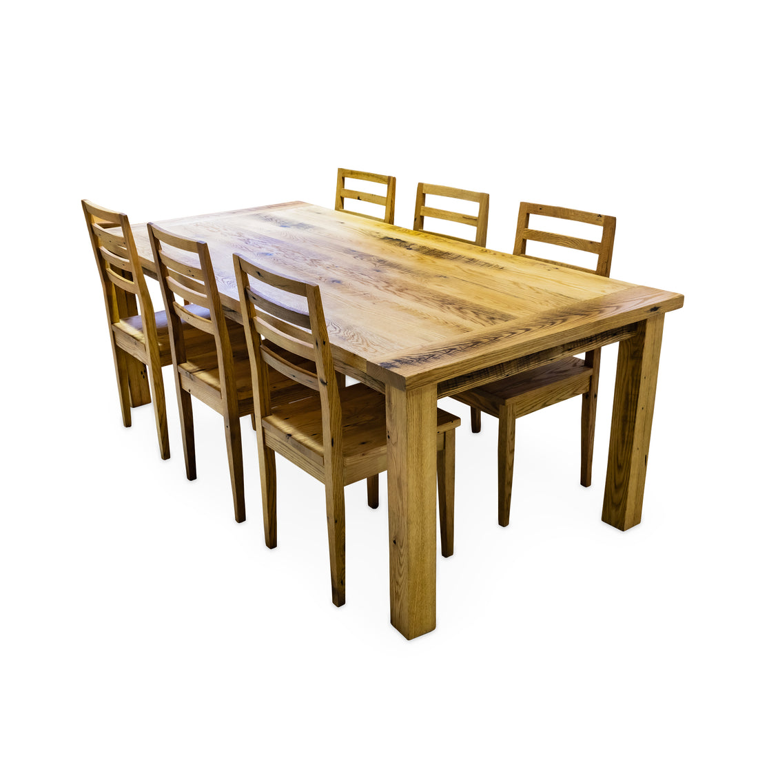 WHAT WE MAKE Reclaimed Oak Table & 6 Chairs
