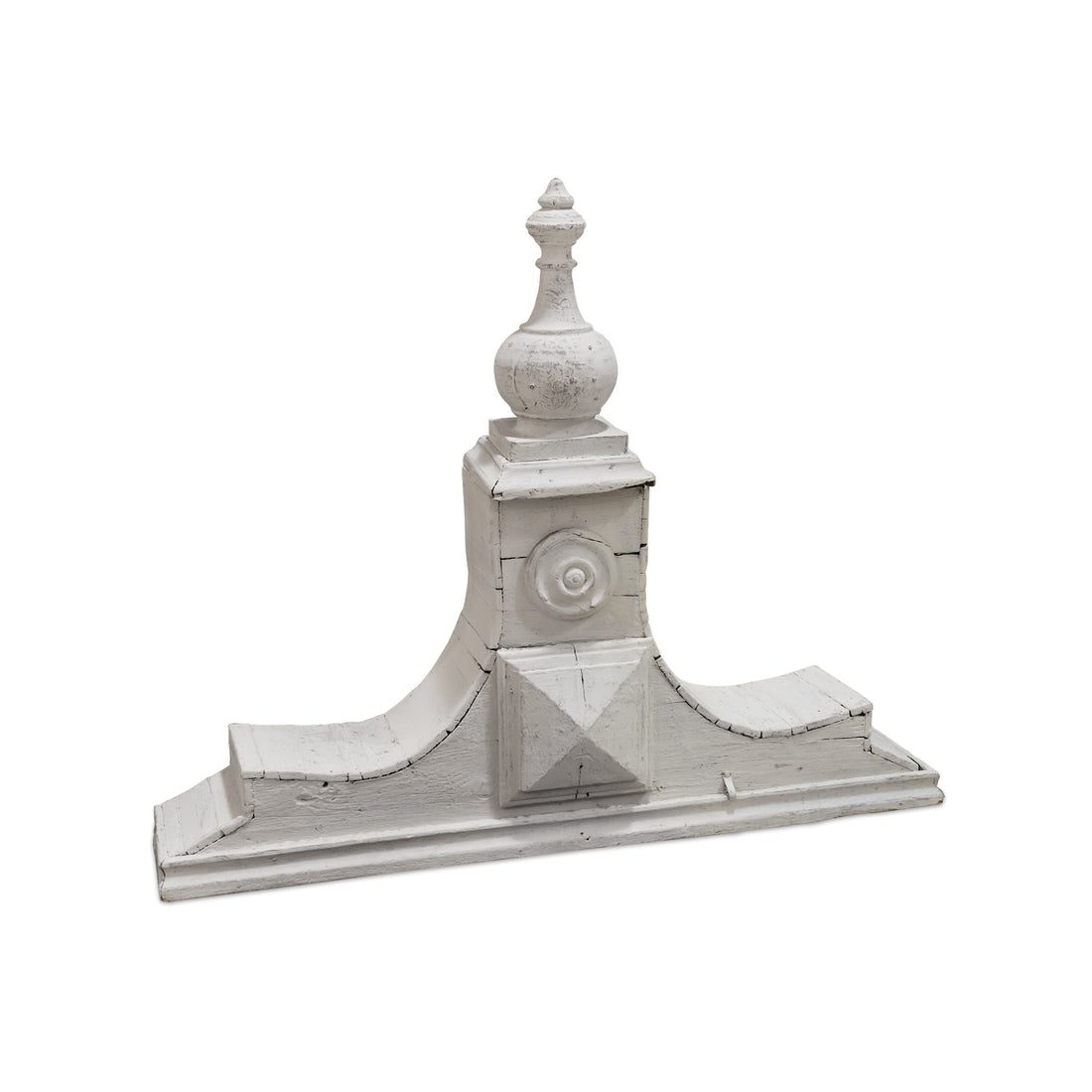 White Painted Architectural Salvage Pediment