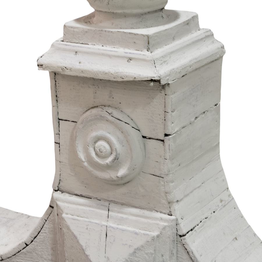 White Painted Architectural Salvage Pediment