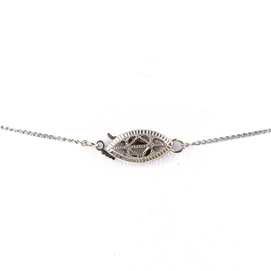 14K White Gold Diamond Pendant Necklace