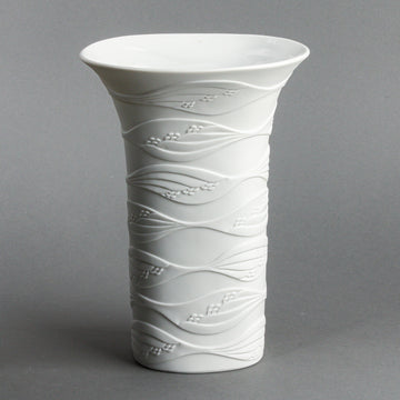 KAISER Manfred Frey White Bisque Op Art Vase 0666