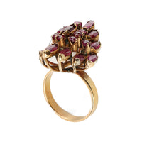 10K Yellow Gold Marquise Ruby Cocktail Ring