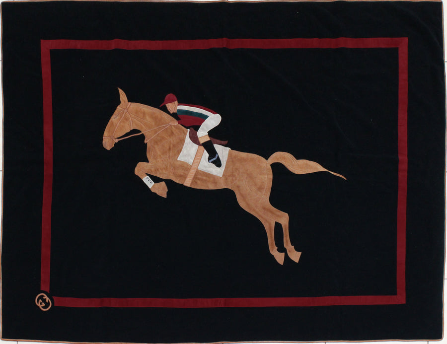 GUCCI Equestrian Throw Blanket - Wool & Leather