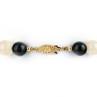 14K Onyx, Rhodonite, Quartz, & Hematite Necklace
