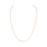 14K White Cultured Pearl Necklace