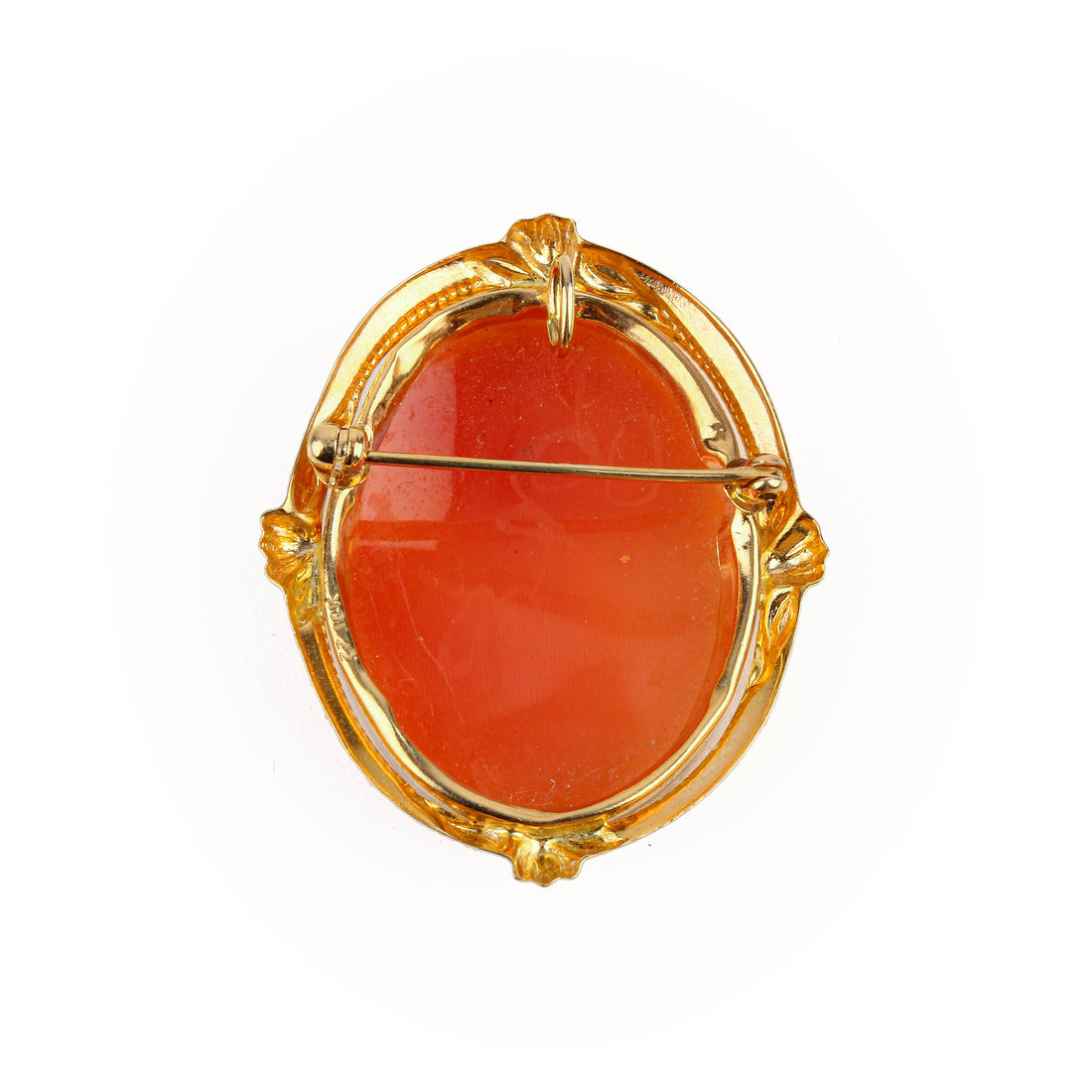 14K Yellow Gold Cameo Pin Pendant