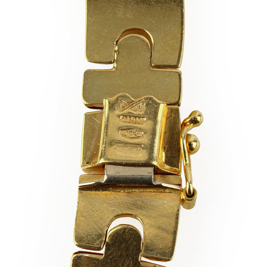 18K Yellow & White Gold Link Necklace