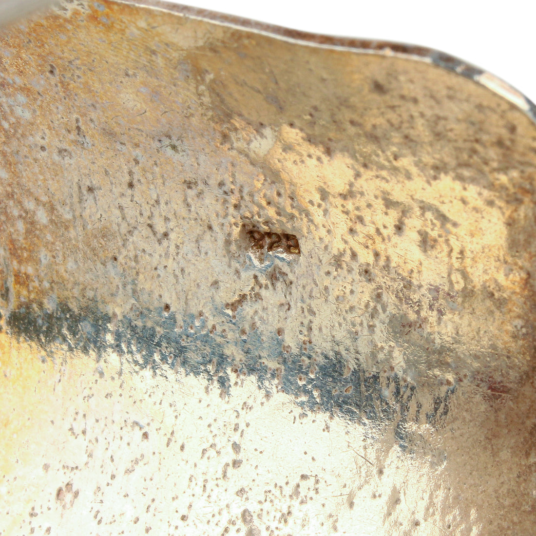 2-Tone Sterling Silver Textured Cabochon Cuff
