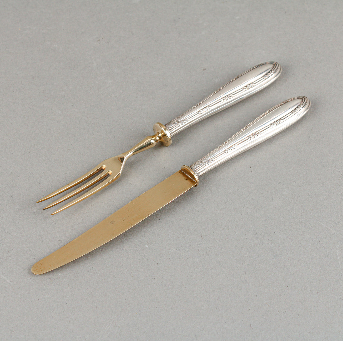 800 German Silver Handle Fruit Flatware Set - 12 Pieces