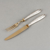 800 German Silver Handle Fruit Flatware Set - 12 Pieces