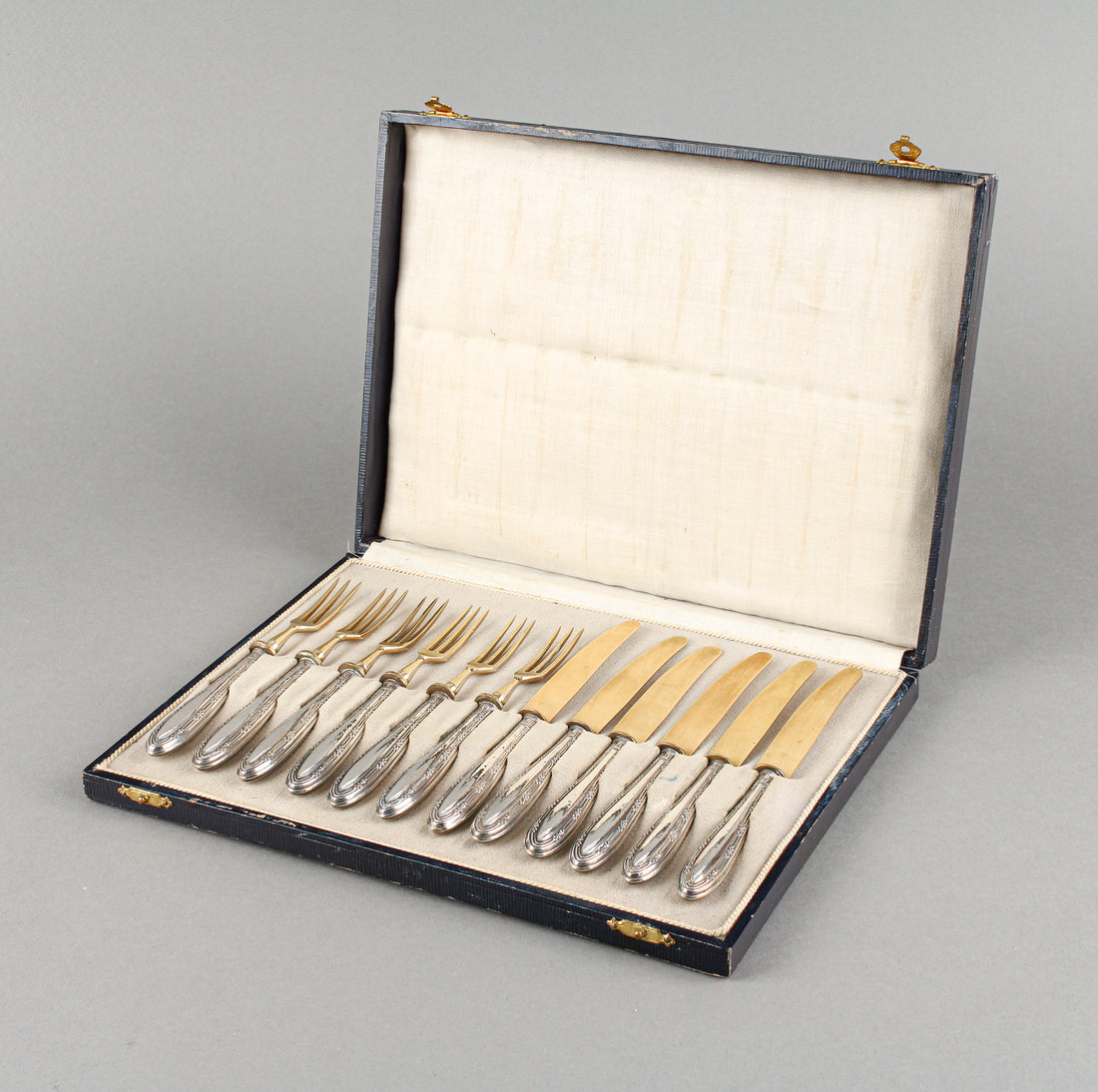 800 German Silver Handle Fruit Flatware Set - 12 Pieces