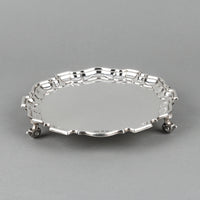 VINERS LTD. Chippendale Sterling Silver Footed Tray