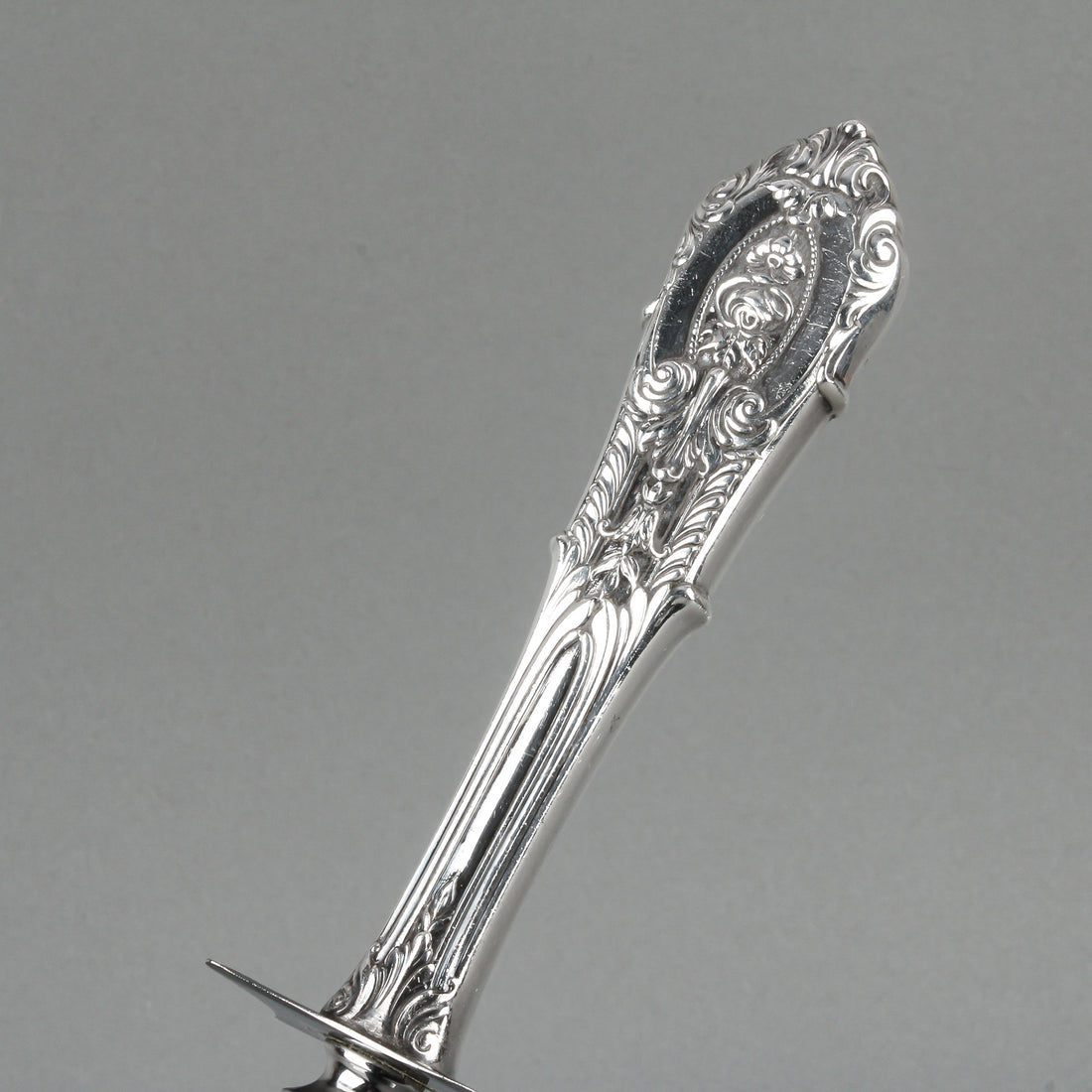 WALLACE Rose Point Sterling Silver Handle Stainless Steel Carving Set