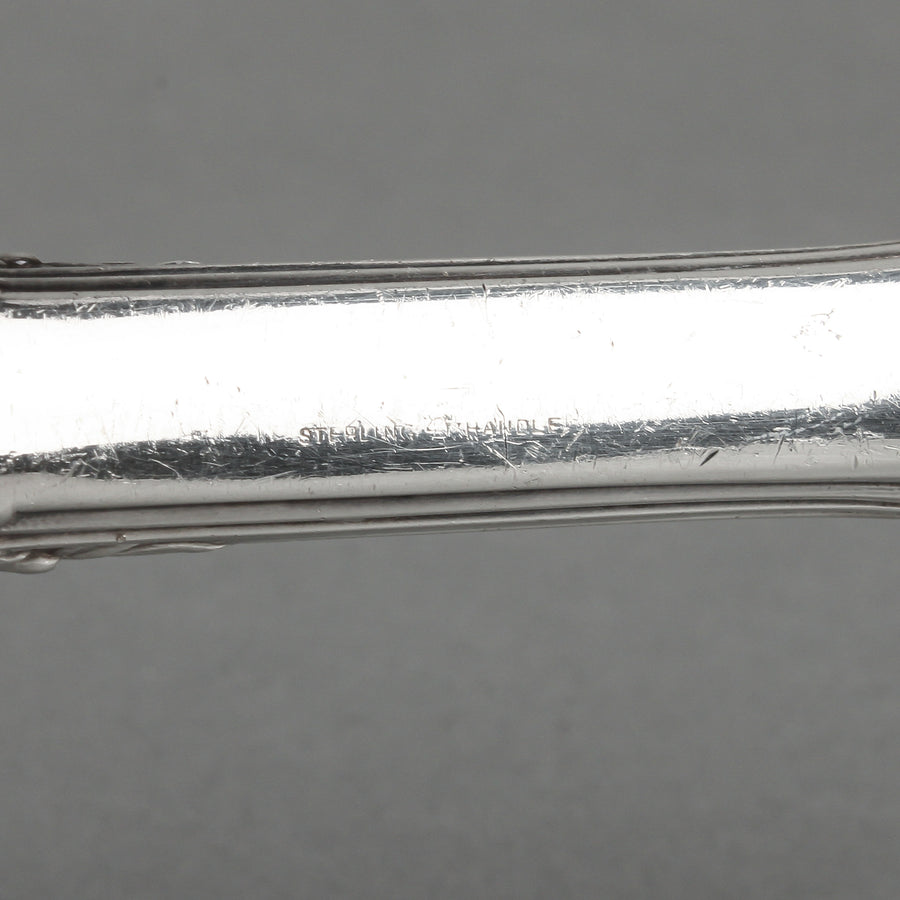 WALLACE Rose Point Sterling Silver Handle Stainless Steel Carving Set