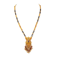 22K Gold Onyx & Multi-Gemstone Mangalsutra Necklace