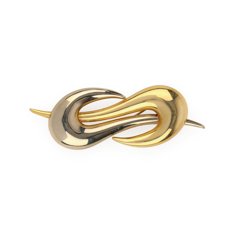 BASSANI 14K 2-Tone Infinity Brooch