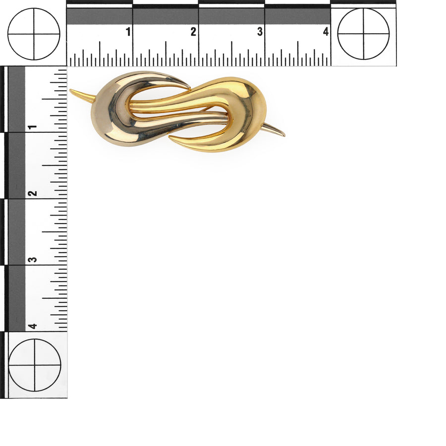 BASSANI 14K 2-Tone Infinity Brooch