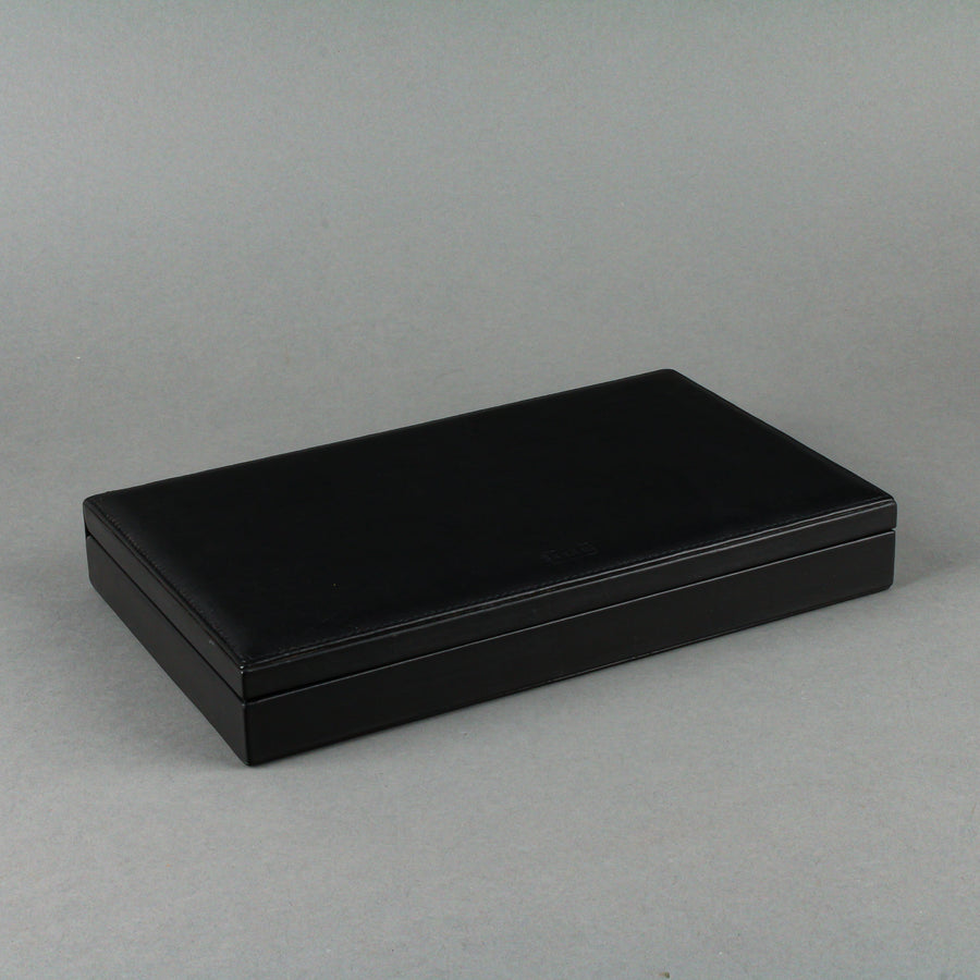 VENLO Black Leather 10 Pen Travel/Storage Case
