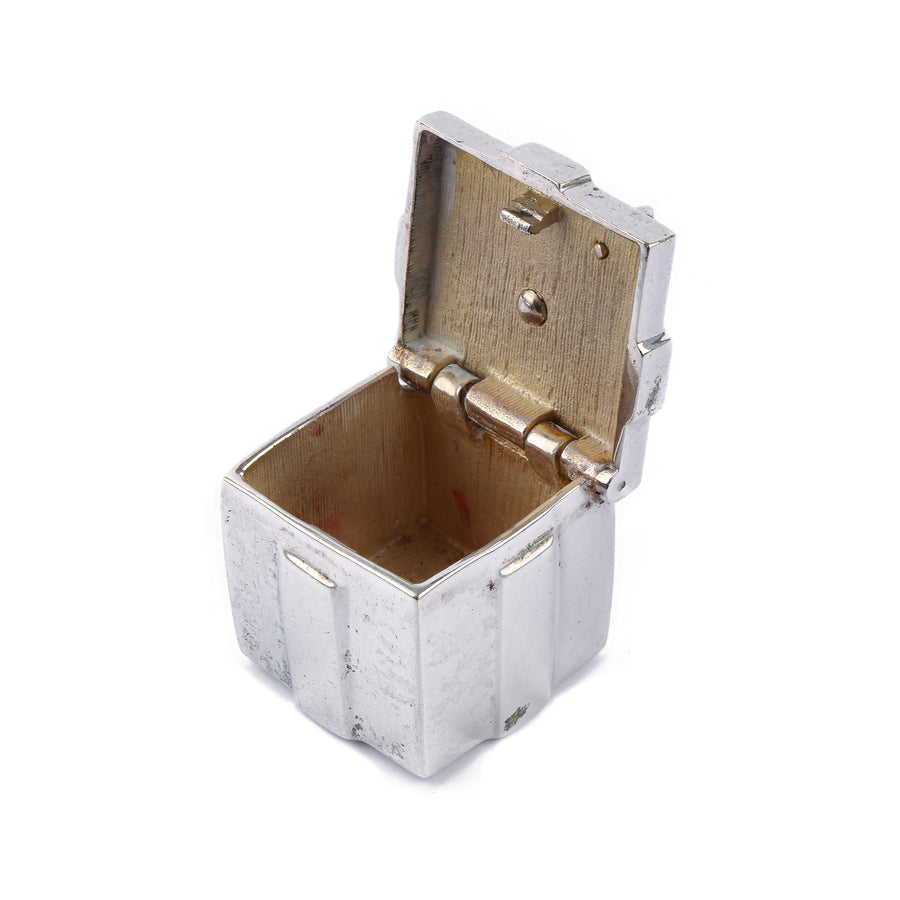 TIFFANY & CO. Sterling Silver Hinged Gift Box with Bow