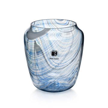CARLO MORETTI MURANO Blue Art Glass Vase