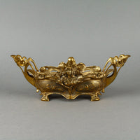 Cast Brass/Bronze Art Nouveau Jardiniere with Insert