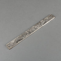 Chinese Silver Scroll Weight - Birds