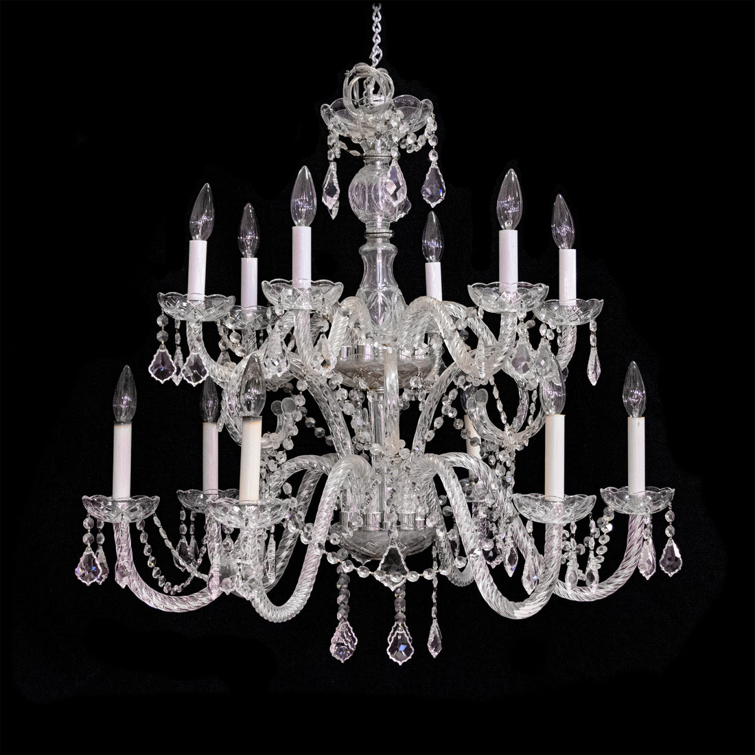Crystal Tiered 12-Light Chandelier