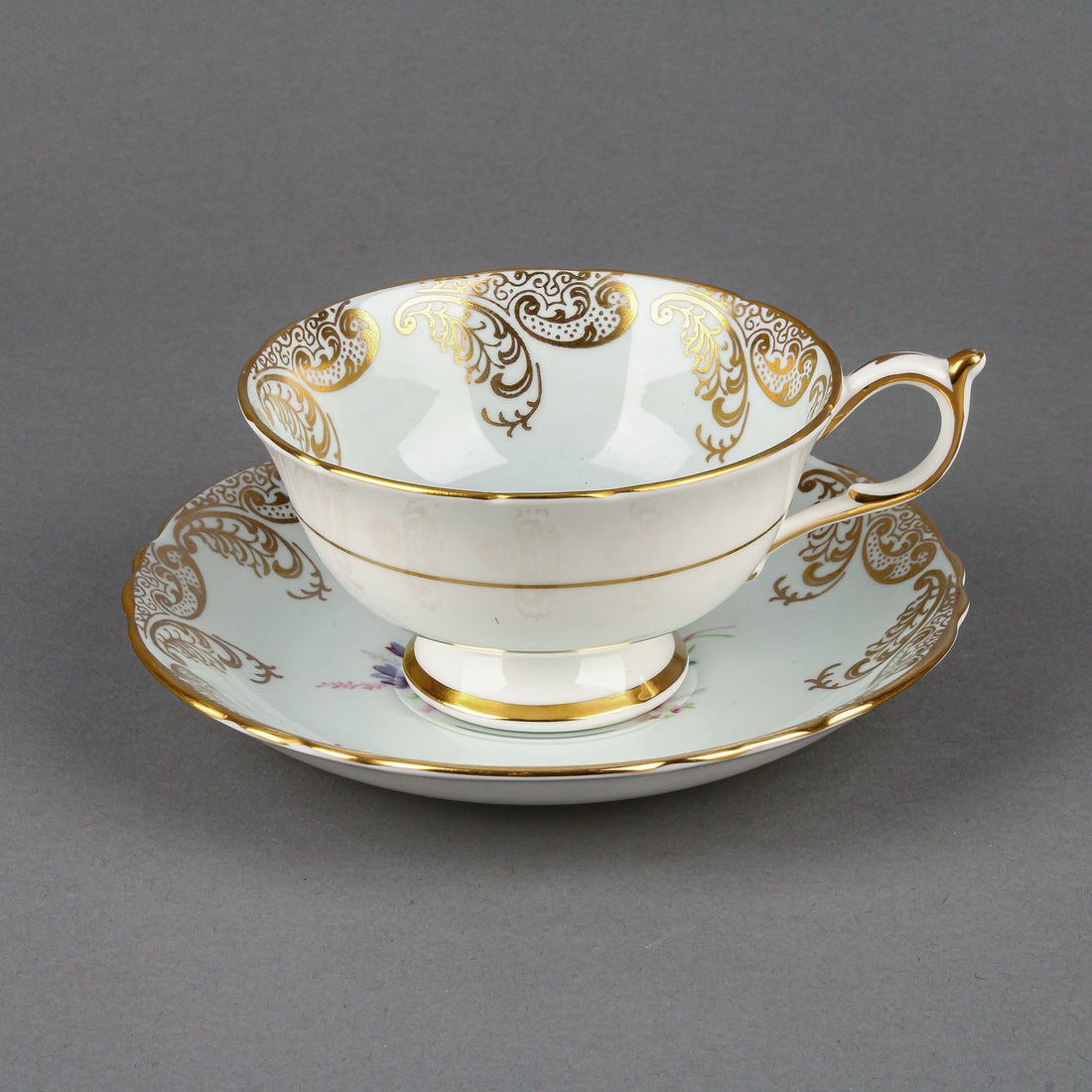PARAGON Hand-Painted Floral Spray Cup & Saucer