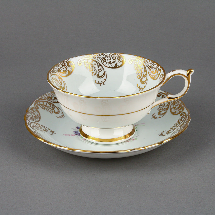 PARAGON Hand-Painted Floral Spray Cup & Saucer